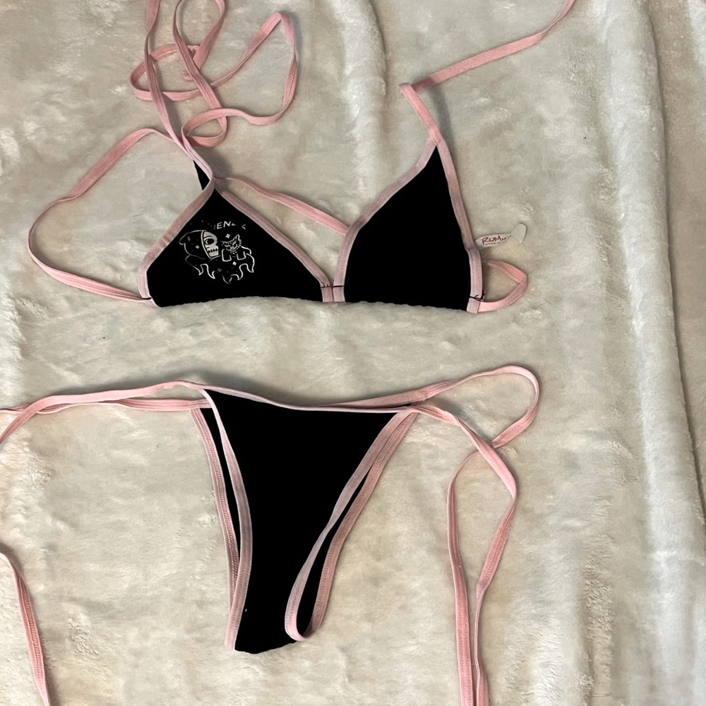 Gothic 2 piece lingerie set